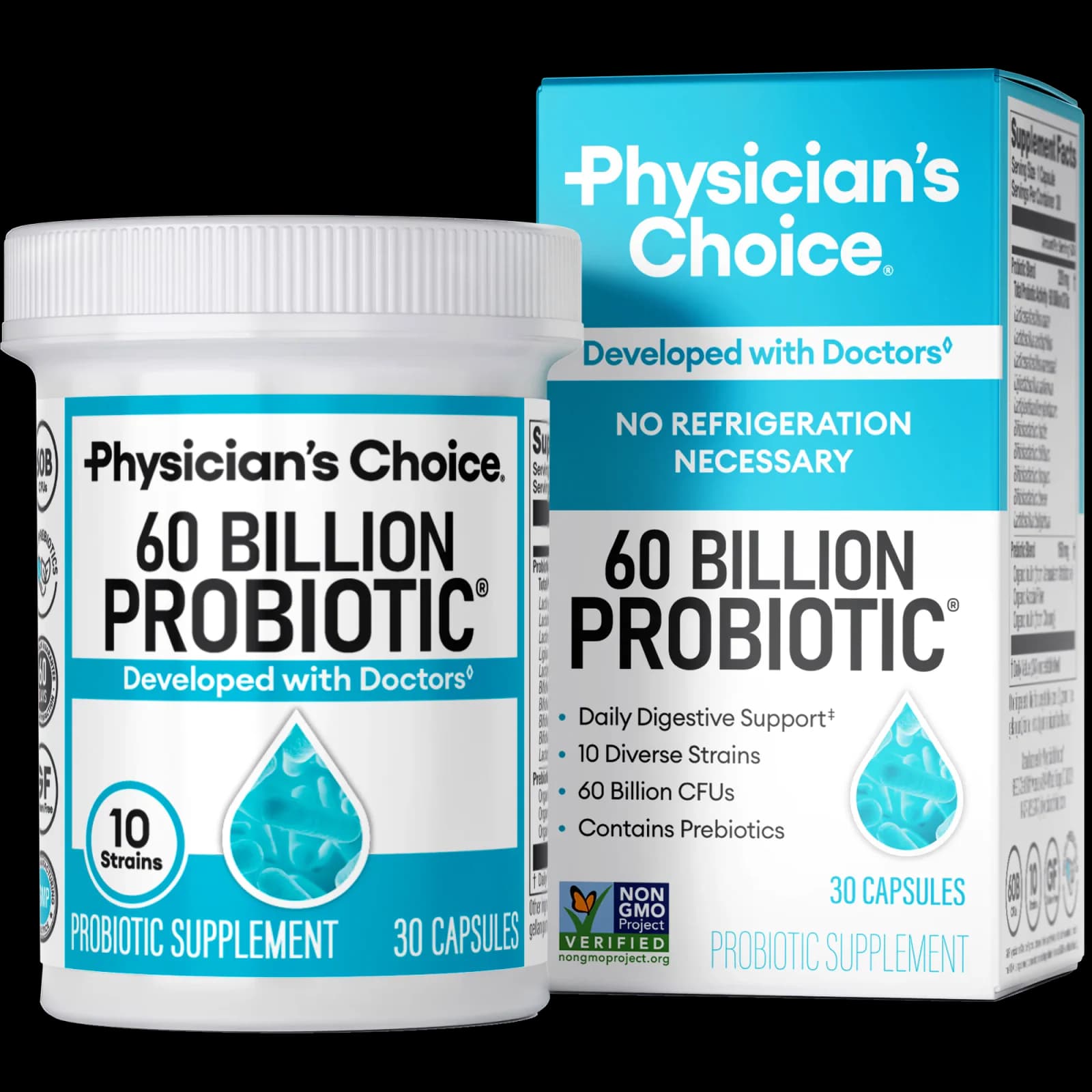 Physician's Choice 60 Billion Probiotic 30-capsule bottle and box