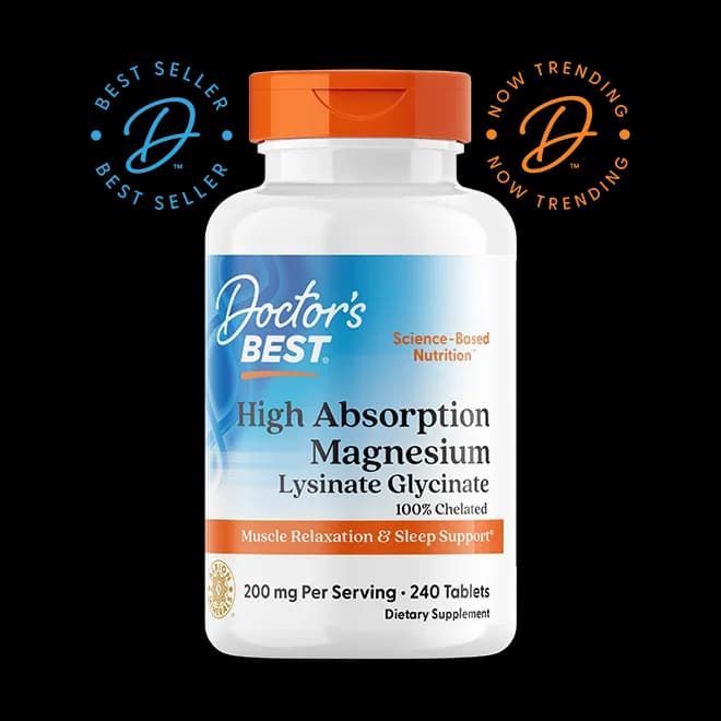 Front of Doctor's Best High Absorption Magnesium 240-tablet bottle